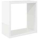 Wall Cube Shelves 6 pcs High Gloss White 30x15x30 cm