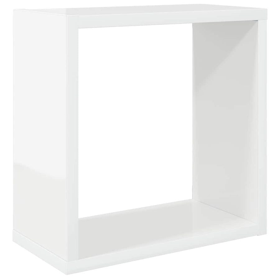 Wall Cube Shelves 6 pcs High Gloss White 30x15x30 cm