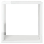 Wall Cube Shelves 6 pcs High Gloss White 30x15x30 cm