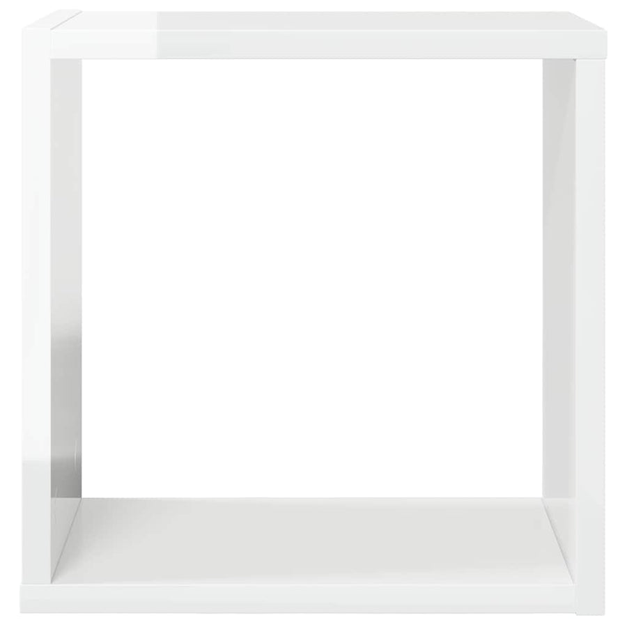 Wall Cube Shelves 6 pcs High Gloss White 30x15x30 cm