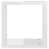 Wall Cube Shelves 6 pcs High Gloss White 30x15x30 cm