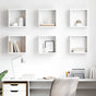 Wall Cube Shelves 6 pcs High Gloss White 30x15x30 cm