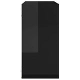 Wall Cube Shelves 4 pcs High Gloss Black 30x15x30 cm