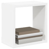 Wall Cube Shelves 2 pcs White 26x15x26 cm