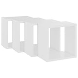 Wall Cube Shelves 4 pcs White 26x15x26 cm