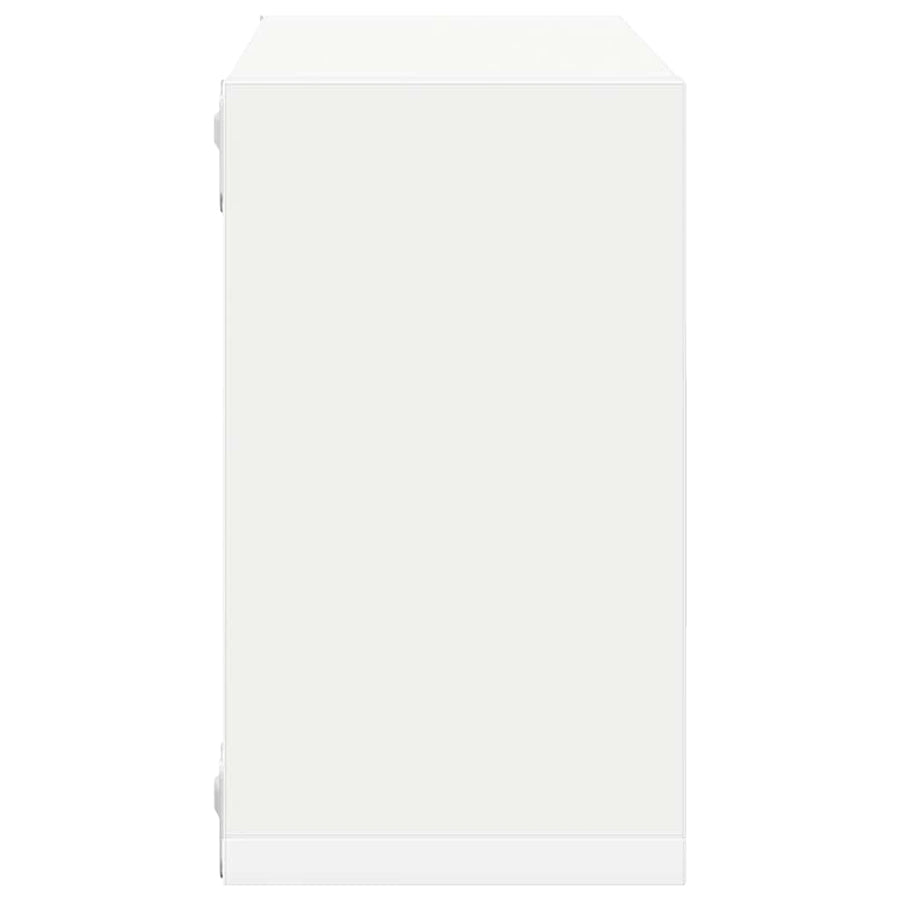 Wall Cube Shelves 4 pcs White 26x15x26 cm