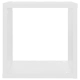 Wall Cube Shelves 4 pcs White 26x15x26 cm