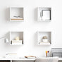 Wall Cube Shelves 4 pcs White 26x15x26 cm