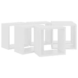Wall Cube Shelves 6 pcs White 26x15x26 cm - Rear View