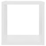 Wall Cube Shelves 6 pcs White 26x15x26 cm - Low Angle