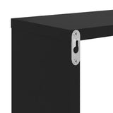 Wall Cube Shelves 2 pcs Black 26x15x26 cm