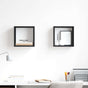 Wall Cube Shelves 2 pcs Black 26x15x26 cm