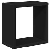 Wall Cube Shelves 4 pcs Black 26x15x26 cm