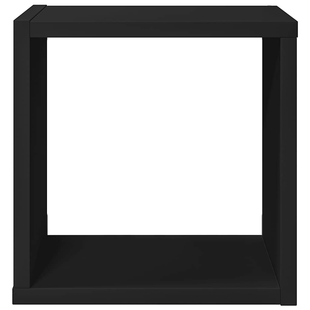 Wall Cube Shelves 4 pcs Black 26x15x26 cm
