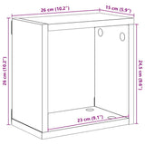 Wall Cube Shelves 4 pcs Black 26x15x26 cm