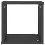 Wall Cube Shelves 6 pcs Grey 26x15x26 cm - Low Angle
