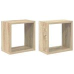 Wall Cube Shelves 2 pcs Sonoma Oak 26x15x26 cm