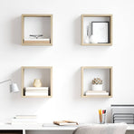 Wall Cube Shelves 4 pcs Sonoma Oak 26x15x26 cm