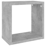 Wall Cube Shelves 2 pcs Concrete Grey 26x15x26 cm - Close-Up Angle