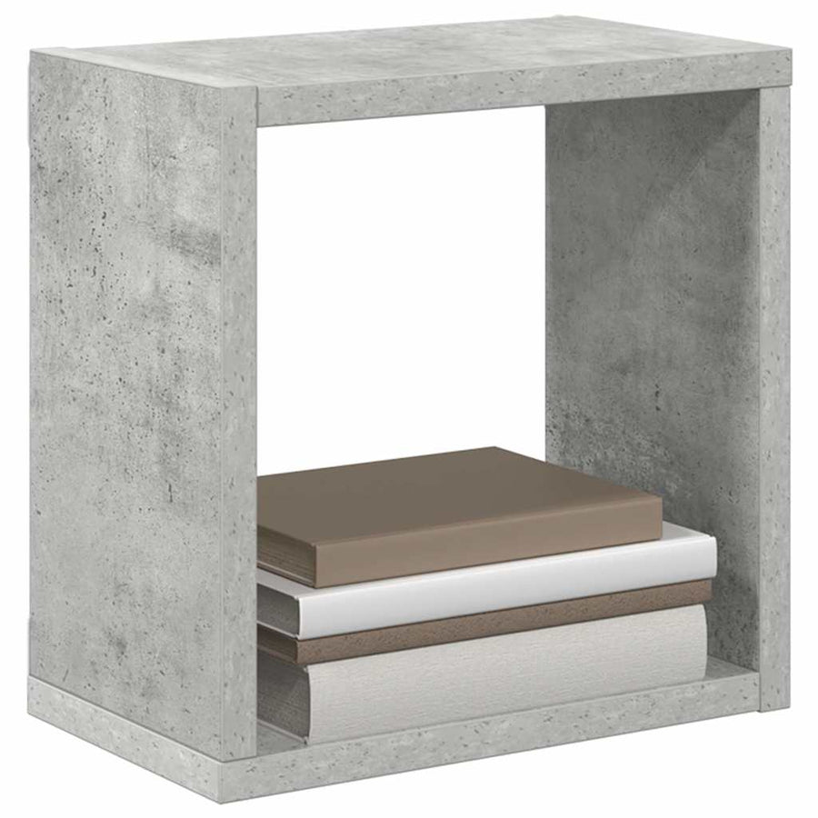 Wall Cube Shelves 4 pcs Concrete Grey 26x15x26 cm