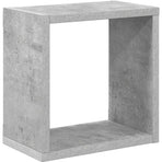 Wall Cube Shelves 4 pcs Concrete Grey 26x15x26 cm