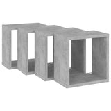 Wall Cube Shelves 4 pcs Concrete Grey 26x15x26 cm - 45-Degree Angle