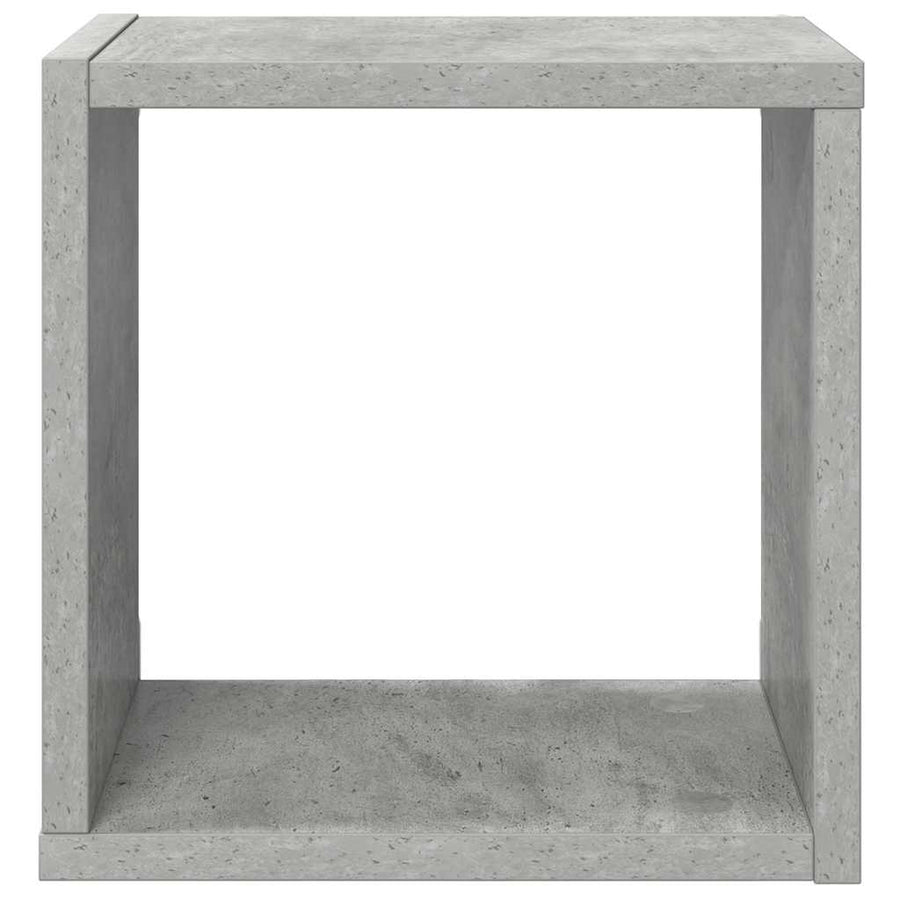 Wall Cube Shelves 4 pcs Concrete Grey 26x15x26 cm