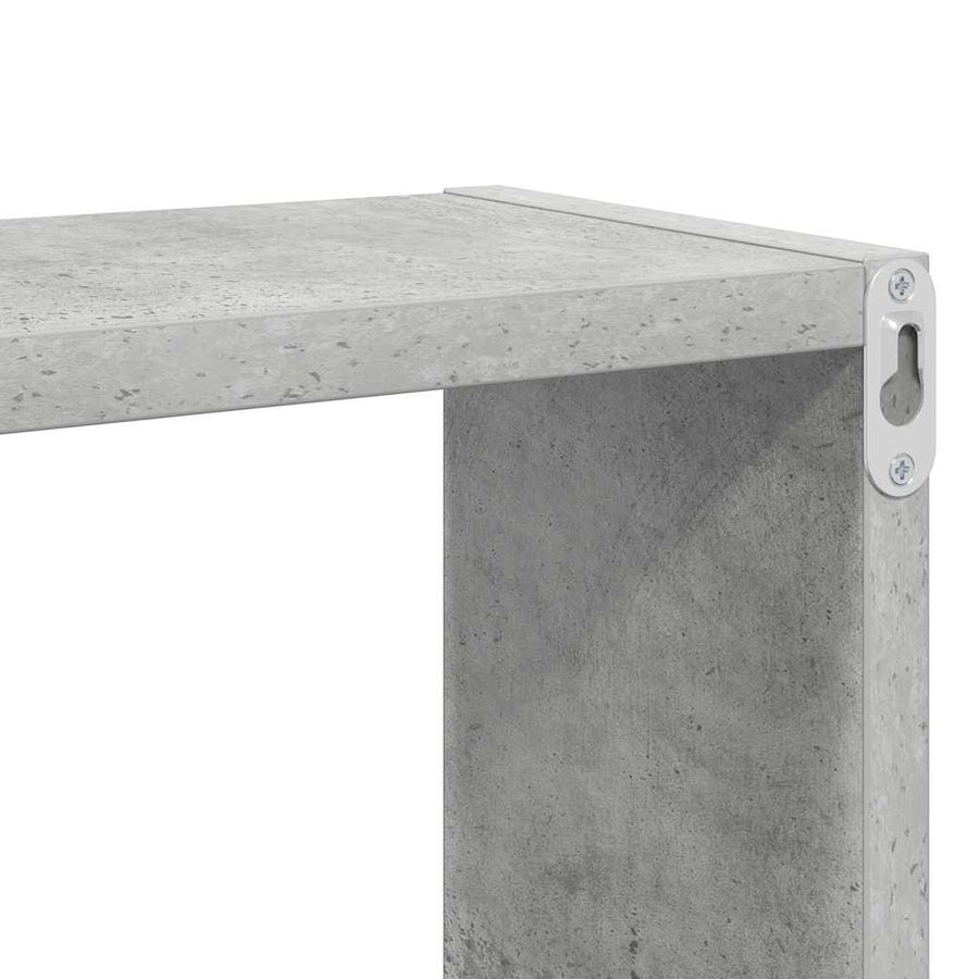 Wall Cube Shelves 4 pcs Concrete Grey 26x15x26 cm
