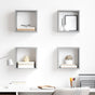 Wall Cube Shelves 4 pcs Concrete Grey 26x15x26 cm