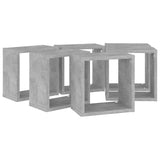 Wall Cube Shelves 6 pcs Concrete Grey 26x15x26 cm - Rear View