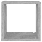 Wall Cube Shelves 6 pcs Concrete Grey 26x15x26 cm