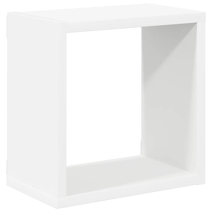 Wall Cube Shelves 4 pcs White and Sonoma Oak 26x15x26 cm