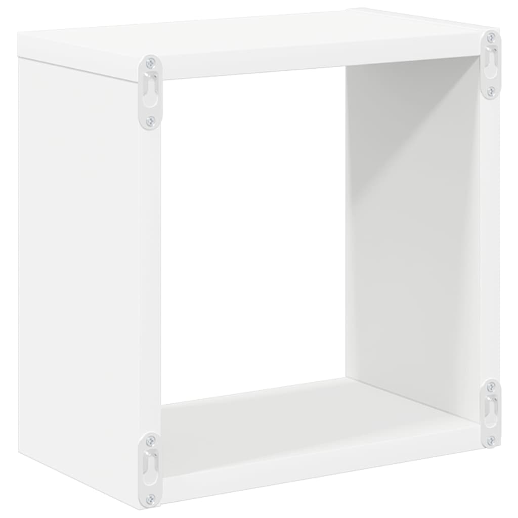Wall Cube Shelves 6 pcs White and Sonoma Oak 26x15x26 cm