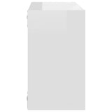 Wall Cube Shelves 4 pcs High Gloss White 26x15x26 cm - Extra Image