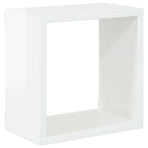 Wall Cube Shelves 6 pcs High Gloss White 26x15x26 cm