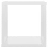 Wall Cube Shelves 6 pcs High Gloss White 26x15x26 cm - Low Angle