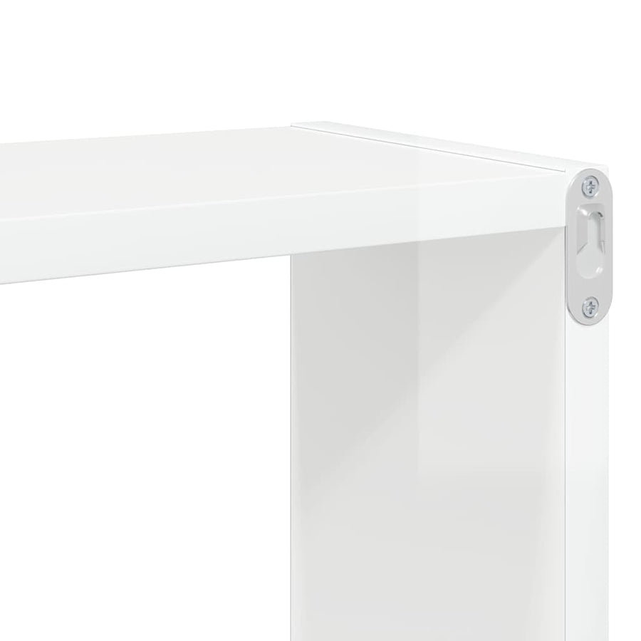 Wall Cube Shelves 6 pcs High Gloss White 26x15x26 cm