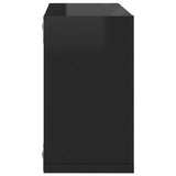 Wall Cube Shelves 4 pcs High Gloss Black 26x15x26 cm - Extra Image