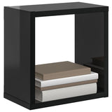 Wall Cube Shelves 6 pcs High Gloss Black 26x15x26 cm - Top-Down View
