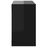 Wall Cube Shelves 6 pcs High Gloss Black 26x15x26 cm