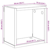Wall Cube Shelves 6 pcs High Gloss Black 26x15x26 cm