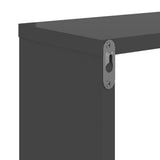 Wall Cube Shelves 2 pcs High Gloss Grey 26x15x26 cm