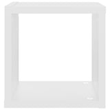 Wall Cube Shelves 4 pcs White 22x15x22 cm
