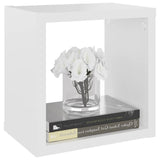 Wall Cube Shelves 6 pcs White 22x15x22 cm - Top-Down View