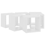Wall Cube Shelves 6 pcs White 22x15x22 cm - Rear View