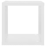 Wall Cube Shelves 6 pcs White 22x15x22 cm - Low Angle
