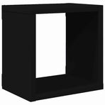 Wall Cube Shelves 4 pcs Black 22x15x22 cm