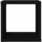 Wall Cube Shelves 4 pcs Black 22x15x22 cm