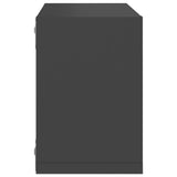 Wall Cube Shelves 4 pcs Grey 22x15x22 cm