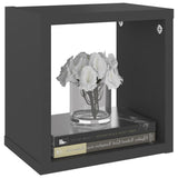 Wall Cube Shelves 6 pcs Grey 22x15x22 cm - Top-Down View